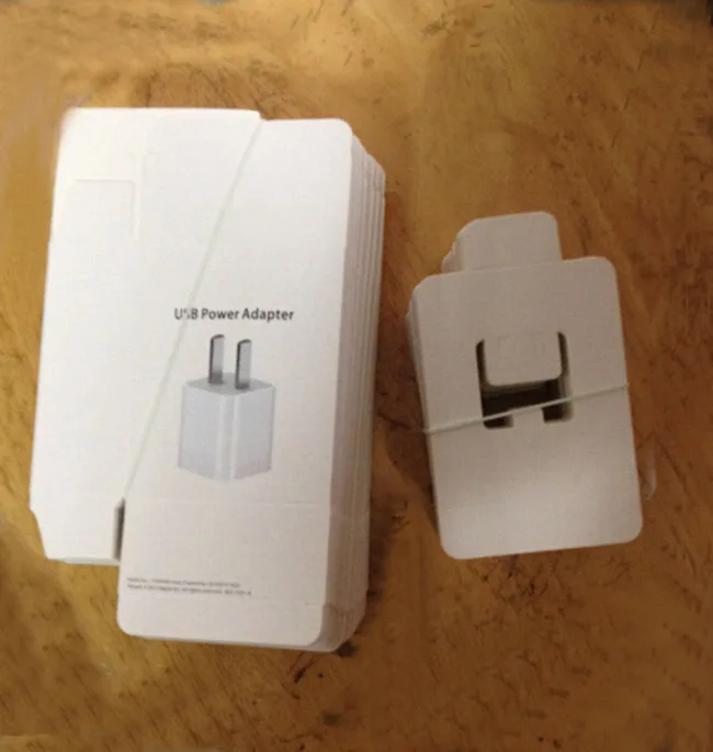 

Hot Empty paper Box High Quality Retail Packaging boxes For apple iphone 4/5/5s/5c/6 6 7 plus US wall charger 5w 1a home ADAPTER