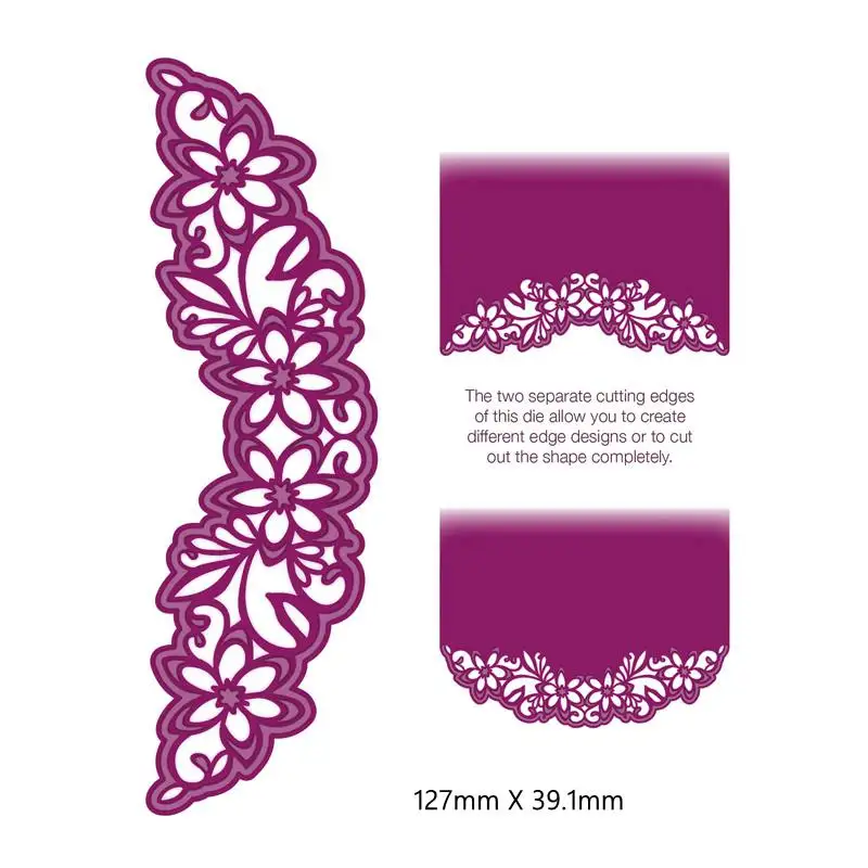 

Flower Lace Edge Border Frame Metal Cutting Dies Stencils for DIY Scrapbooking Album Decorative Embossing Card Crafts Template
