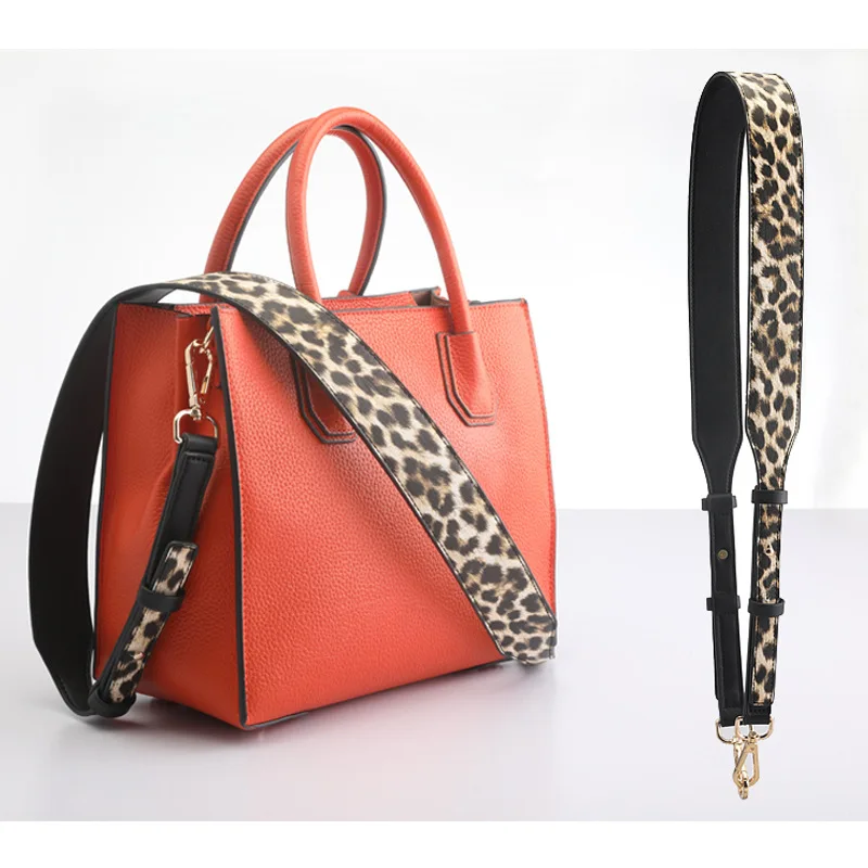 Wide bag Strap women's belt for bag accessories replacement shoulder strap adjustable Leopard Handbags Crossbody Messenger Belt