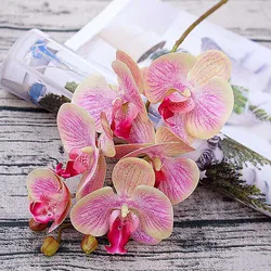 Elegant 3D Butterfly Orchid Artificial Flower Bundle for Home and Event Decoration (Pink)