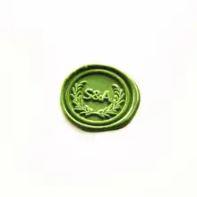 Печать на заказ изысканное приглашение на свадьбу пломбы вечерние воск комплект печатей- двойные инициалы монограмма с оливком