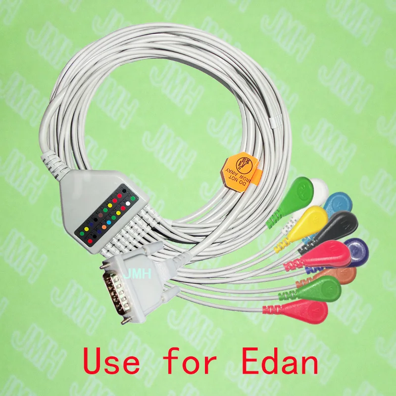 Совместим с оборудованием EDAN SE 1/SE 3/SE 601A EKG сплошной 10 проводной кабель ECG и