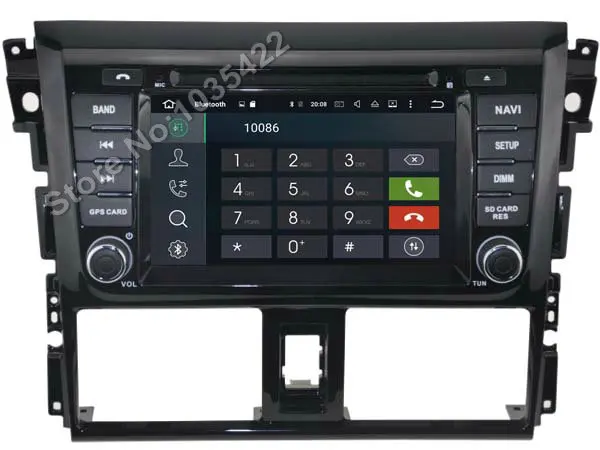 Top Android 8.0 CAR Audio DVD player FOR TOYOTA YARIS 2014 gps Multimedia head device unit receiver BT WIFI 20