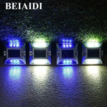 

BEIAIDI 5pcs Solar Underground Deck Light LED Solar Dock Path Road Marker Light Waterproof Security Warning Driveway Stair Lamp