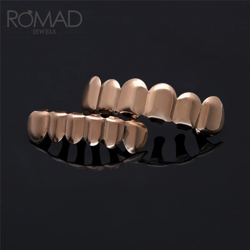 BOAKO Hip Hop Teeth Grillz Set Silver Gold Tooth Top Bottom Caps Punk False Dental Grills For Women Body Jewelry Cosplay Party - Окраска металла: 3