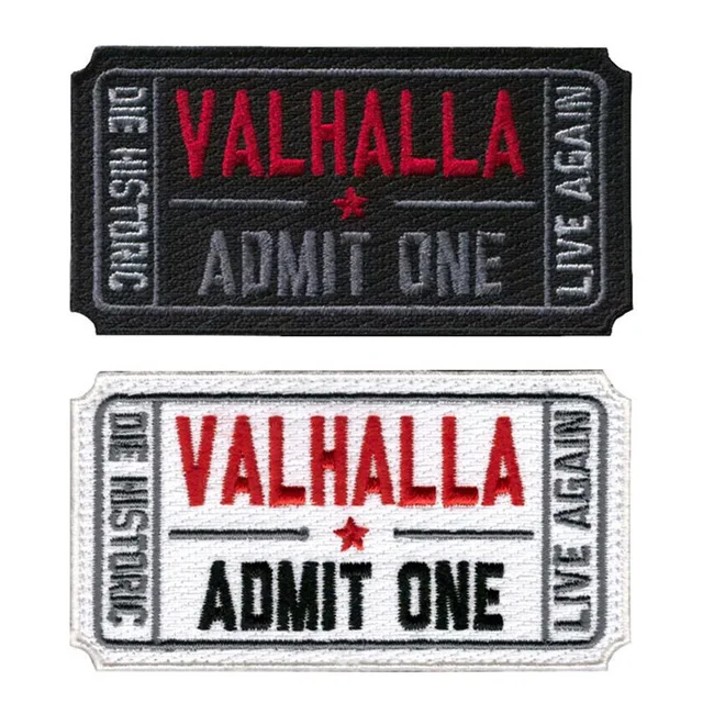 Военные тактические Викинги с вышивкой билет в вальгаллу|badge embroidered|tactical badgepatch army