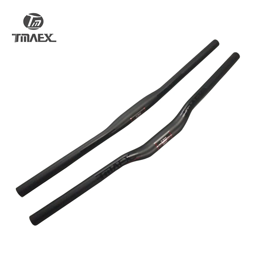 

TMAEX Ultralight Full Carbon Mountain Bike Flat/Rise Handlebar Cycling MTB Handlebars 31.8mm Matte Black Bicycle parts 760mm
