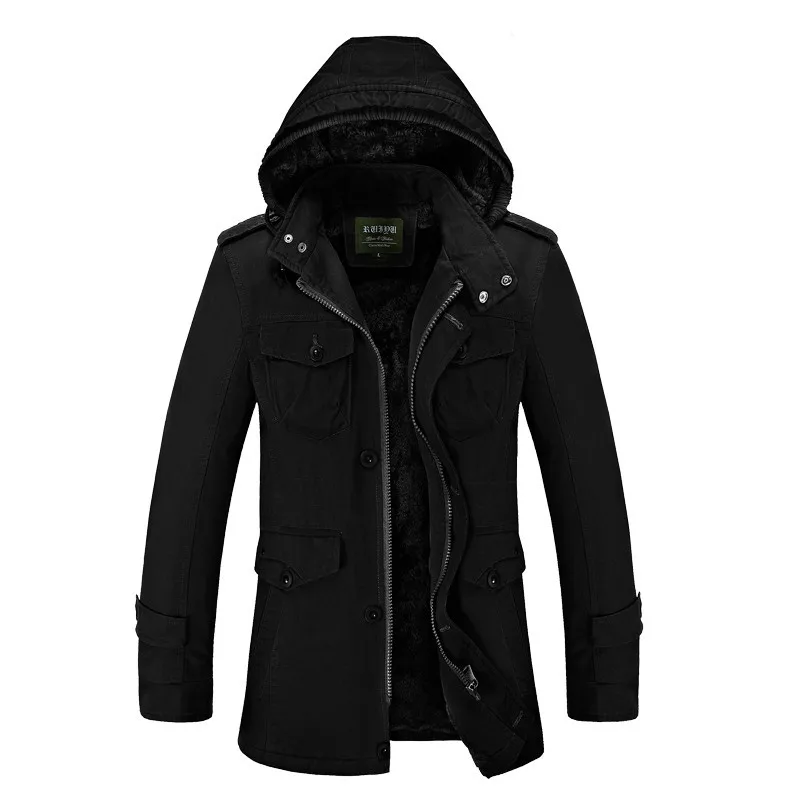 Large size 6XL men's cotton jacket 2018 fashion men's autumn and winter plus velvet thick warm coat jacket men's coat Large size 6XL men's cotton jacket 2018 fashion men's autumn and winter plus velvet thick warm coat jacket men's coat