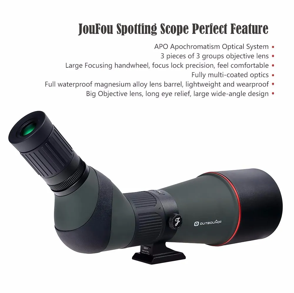 JouFou 20-60X80 Tripod Monocular Zoom Waterproof Alloy Lens Barrel Telescope Wide-angle Design Telescope Bird Watching (2)