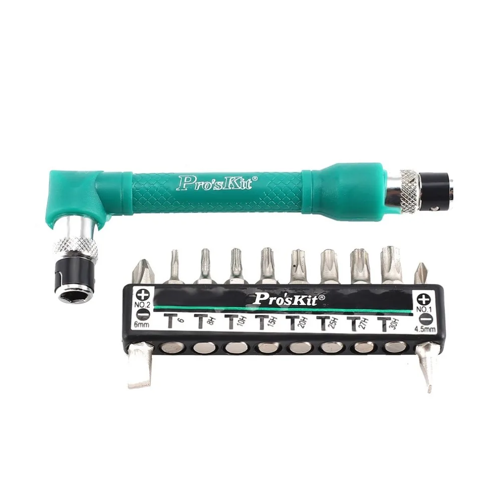 Proskit 1PK-212H 10 In 1 Double Head L Shape Twin Wrench Driver Set Replacement Screwdriver Kit | Инструменты