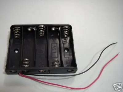

1p 5 X AA 5AA 7.5V BATTERY HOLDER PP3 CASE W Lead Cable