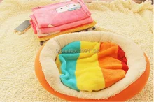 Cute Warm Pet Small Medium Towl Multicolor Print Cat Dog Fleece Soft Blanket Beds Mat Puppy Winter Pet Supplies