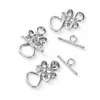 DoreenBeads Zinc Based Alloy Gold/Silver Color Toggle Clasps Knot Pattern Jewelry 23mm x14mm, 18mm x7mm( 6/8