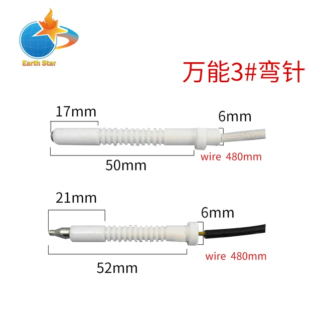 Special Offers 2 pcs/set 1# With 480mm Wire Universal Sensor Ignition Needle Gas cooktop Ceramic Spark Electrode Generl Ignition Special Offers 2 pcs/set 1# With 480mm Wire Universal Sensor Ignition Needle Gas cooktop Ceramic Spark Electrode Generl Ignition