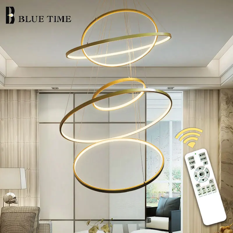 

Large Rings Modern Led Chandelier Home Creative Led Ceiling Chandelier Lighting For Living room Kitchen Dining room Bedroom Lamp