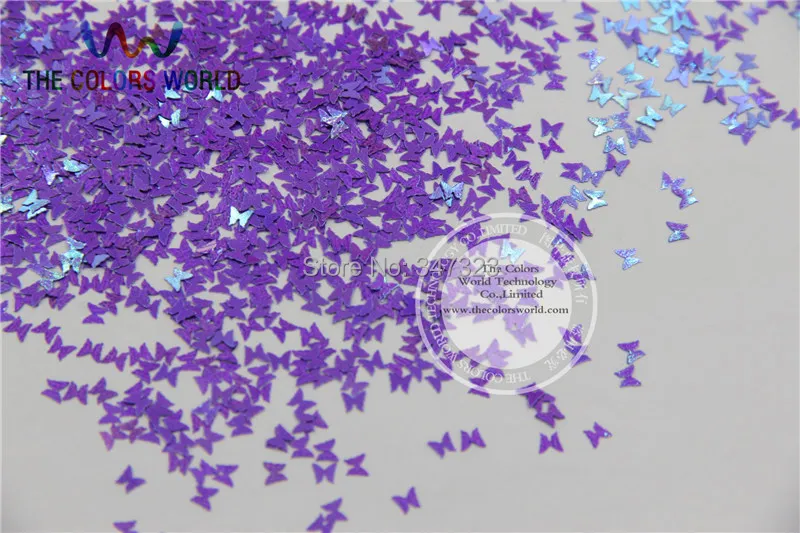 Fi-3 бабочка бантом shapespearlescent переливающийся purplecolors конфетти блеск для ногтей Книги по искусству DIY украшения 1 упаковка = 50 г