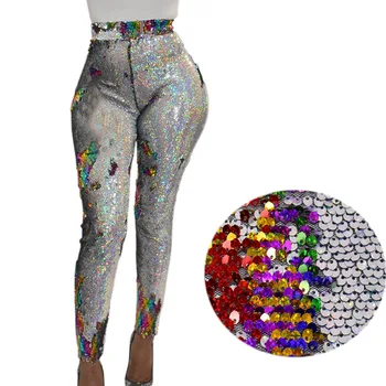 

Sexy Sequined Patchwork High Waist Pants Fashion Women Colorful Club Wear Pencil Pants Female Long Trousers Clothes Clothing