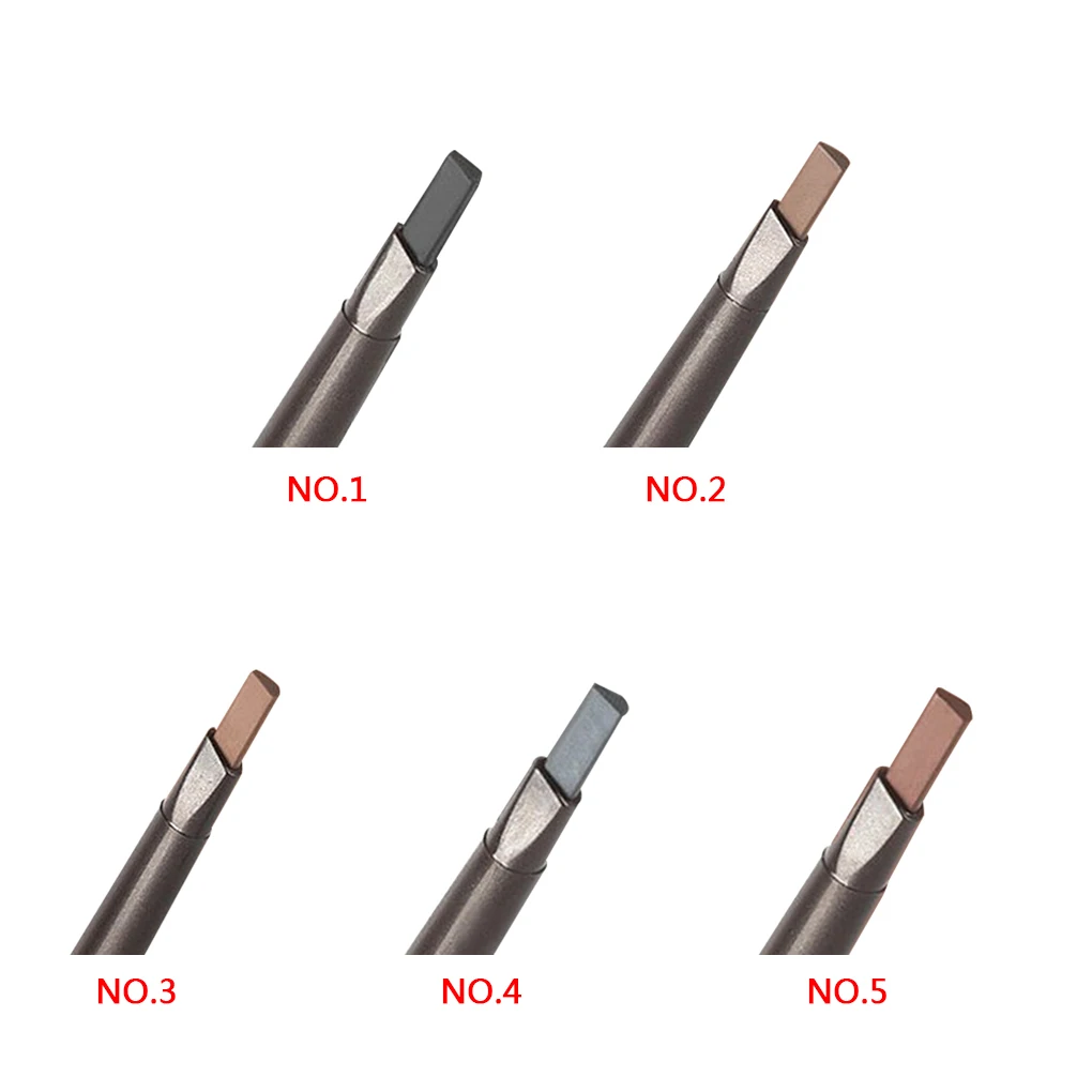 5 цветов Новинки для женщин Водонепроницаемый с двухголовой автоматические волшебные карандаш для бровей с кистью