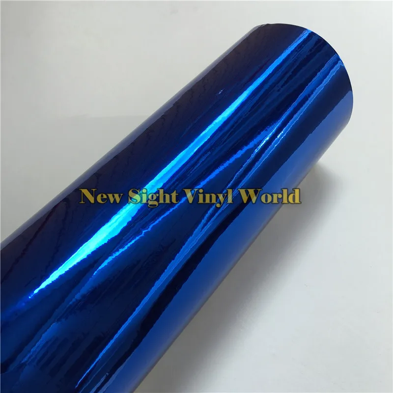 high quality flexible dark blue chrome car vinyl wrapping film for