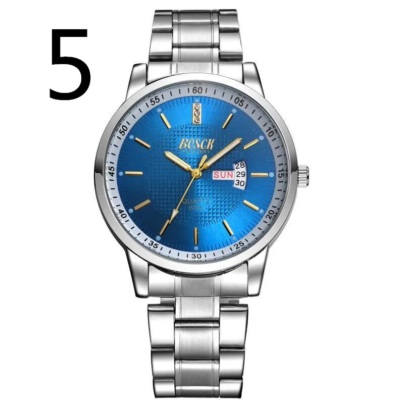 

zou's 2Mens Watches Top Brand Luxury Sport Quartz Watch Men Business Stainless Steel Silicone Waterproof Wristwatch relogio96