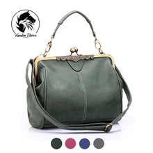 Marcas famosas nuevos bolsos de la vendimia de LA PU de lujo del cuero mujeres de los bolsos diseñador verde pequeño embrague de las señoras bolsos del bolso de hombro