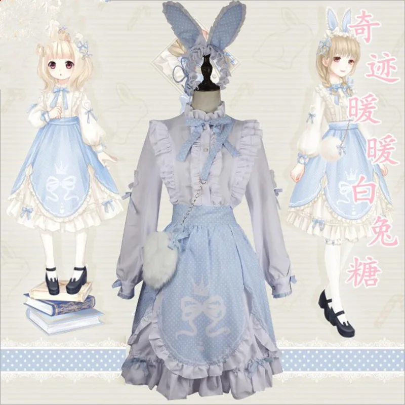 

Hot Games Miracle Nikki Cosplay Nikki Cos Halloween Party Cos Sweet Beauty Servant Lolita Dress Costume