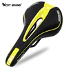 WEST BIKING Soft Bike Bicycle Saddle PU Leather Comfortable Road Mountain Bike Seat Silica Gel Cushion Shockproof Front Seat Mat ► Photo 2/6