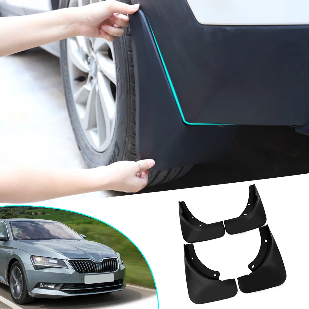 

1set Car Front Rear Mud Flaps Mudguards Mudflaps For Skoda Fabia 3 NJ NJ3 2015 2016 2017 Fender Flares Splash Guards