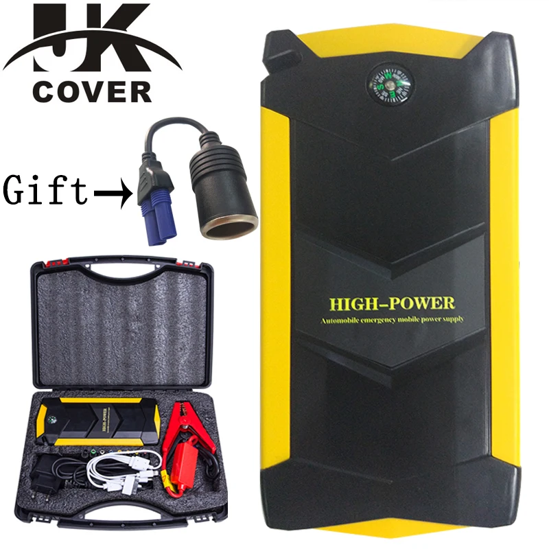 

JKCOVER 68000mWh Peak Port Discharge Car Jump Starter 600A Phone Power Bank Multi-Function 12V Auto Battery Charger Pack Booster