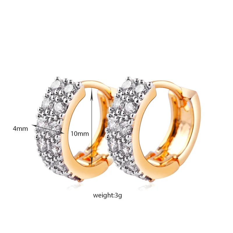 Новинка, серьги из оловянного сплава со стразами из Swarovski, модные ювелирные изделия, Золотые оригинальные двойные полукруглые серьги