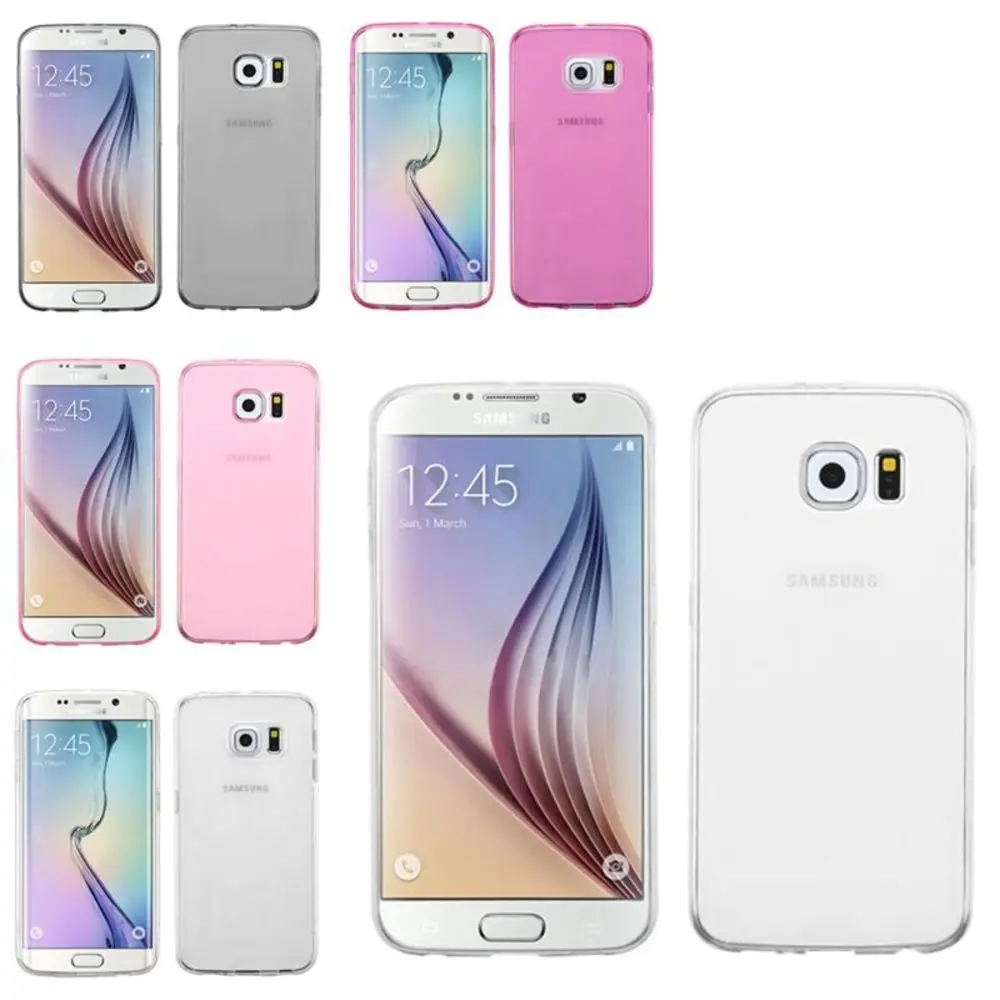 Для Samsung Galaxy S6 edge прозрачный ТПУ Резиновая Гель Конфеты Кожа мягкая обложка |