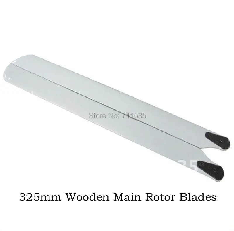 6X 325MM Wooden Main Rotor Blades For Align T REX Trex 450 Pro Sport SE
