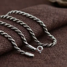 FNJ, 3 мм, 925, серебряная цепочка, ожерелье s для женщин и мужчин, 45-81 см, длинный свитер, ожерелье, тайский S925, цельное серебро, изготовление ювелирных изделий