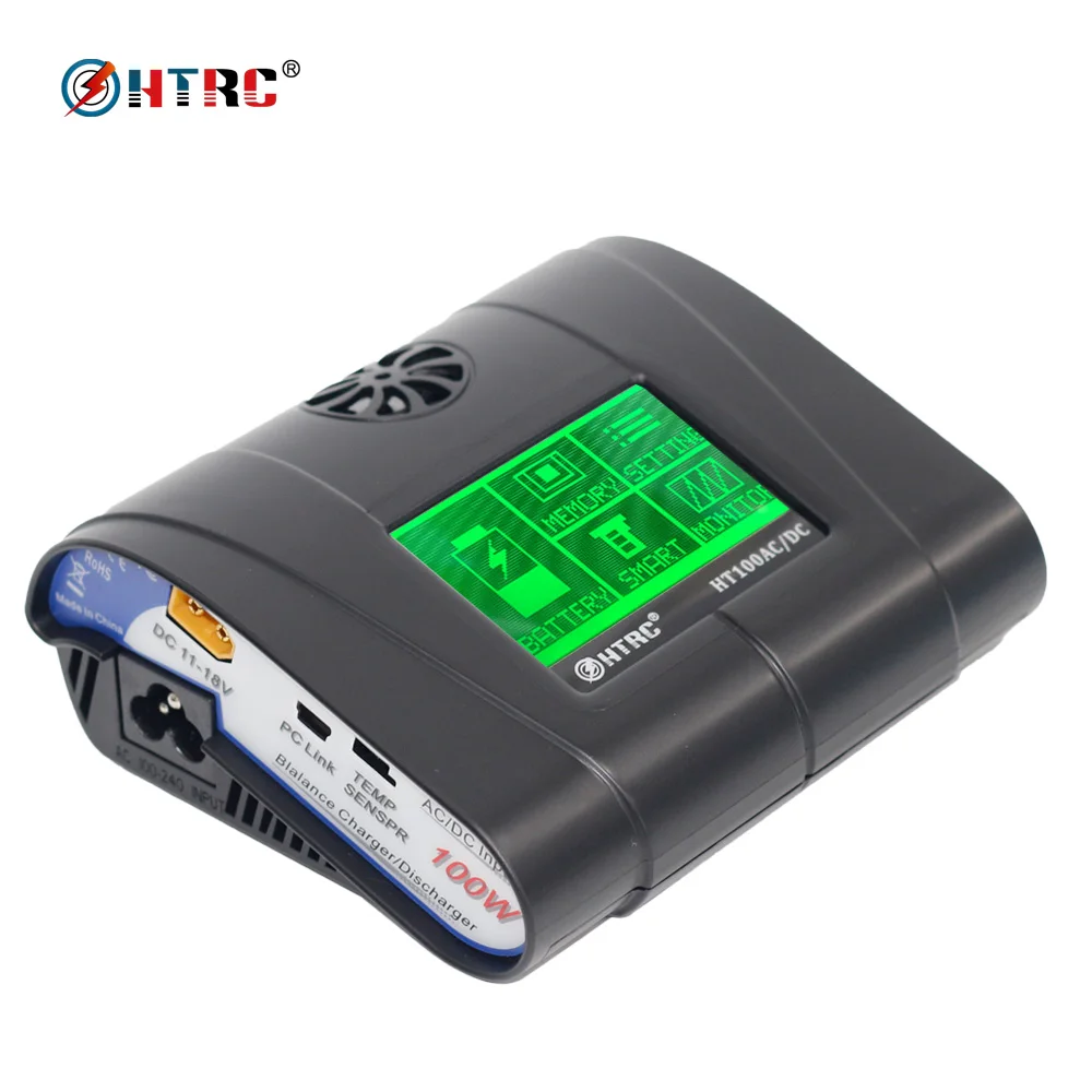 

HTRC HT106 AC/DC 3.2 inch Touch Screen 100W 10A RC Balance Charger/Discharger for Lilon/LiPo/LiFe/LiHV Battery