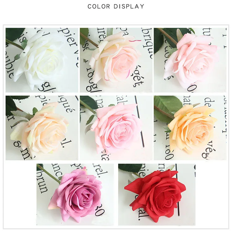 Real touch roses artificial flower wedding home decoration  (28)