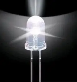 

10Pcs/pack 5mm LED Light White Ultra-Bright 15000MCD Lamp Diodes bai