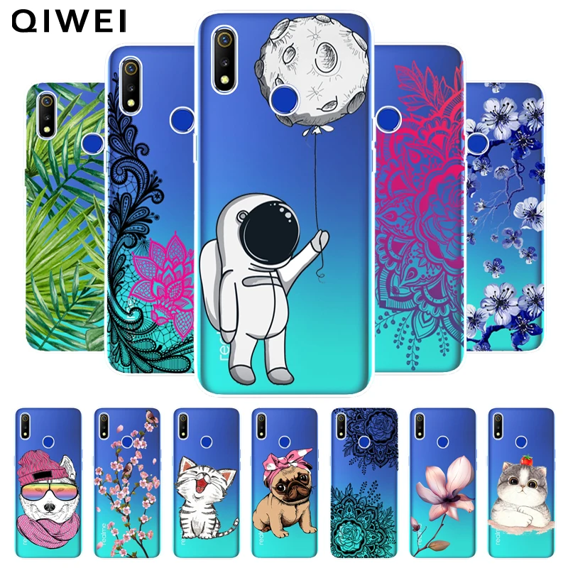 

For Oppo Realme 3 Case 6.22'' Slim Clear Soft TPU Phone Cases for Oppo Realme 3 Case Silicone Back Cover Fundas Realme3 RMX1825
