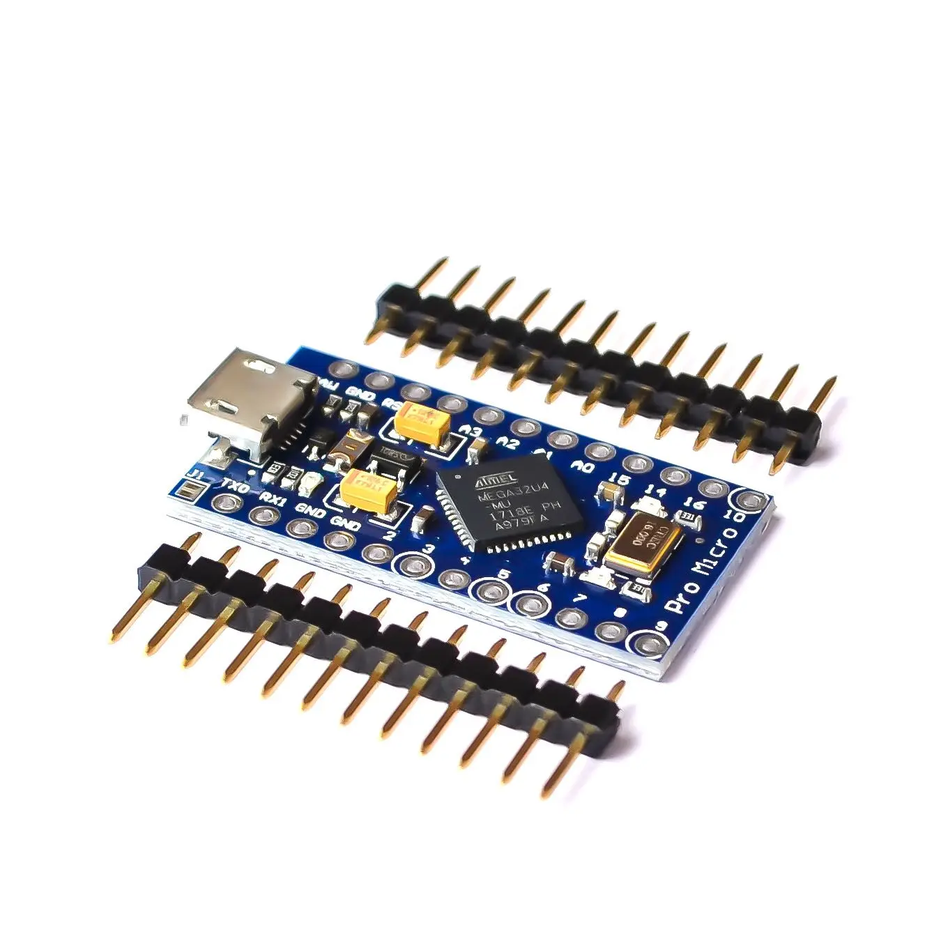 10 шт./лот Новинка Pro Micro для arduino ATmega32U4 5 V/16 МГц модуль с 2 row штыревые для Leonardo 10 шт./лот лучшее качество