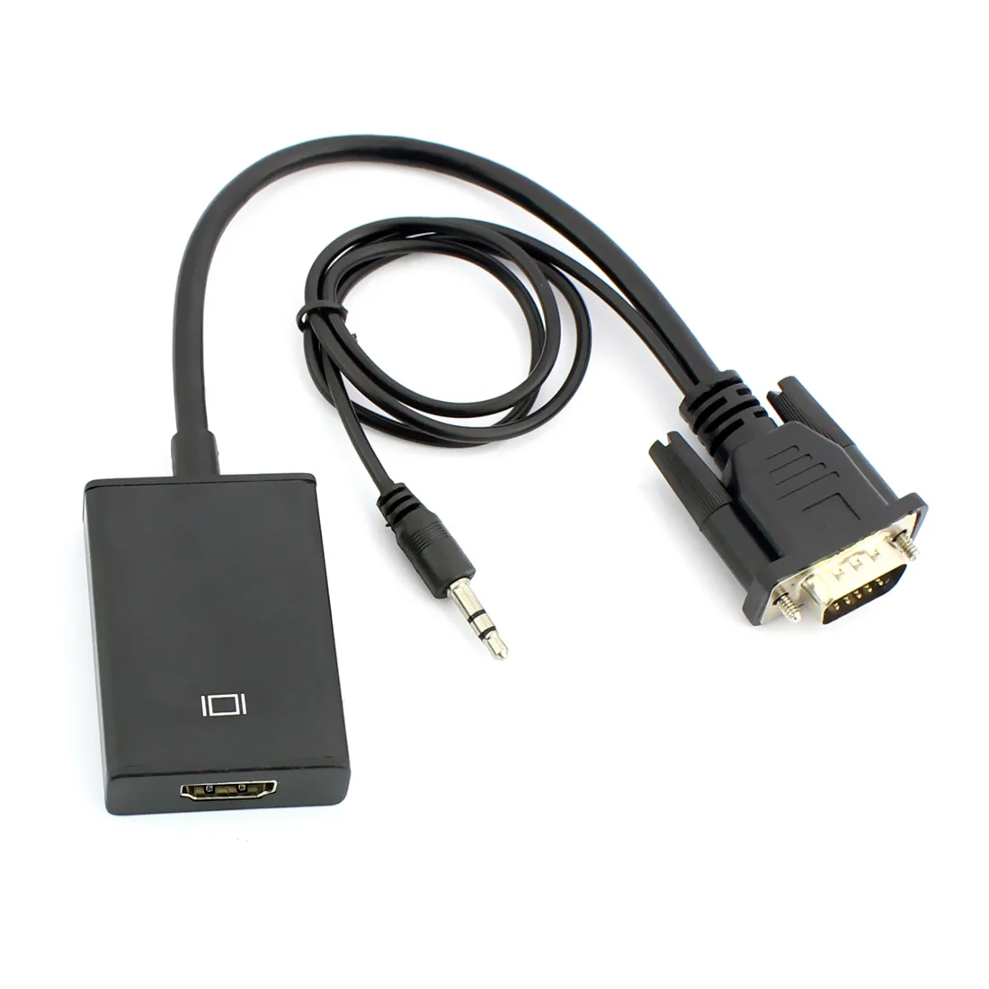 

With Audio VGA2HDMI AV To HDTV Video Cable Adapter VGA to HDMI Adapter Converter 1080P HD Plug for PC Laptop to Monitor TV