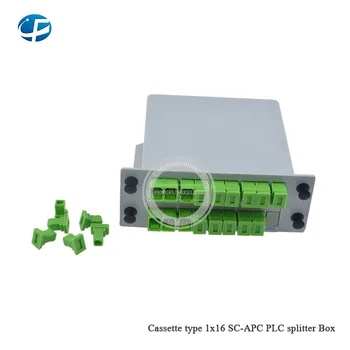 

Hot sale 5pcs 1*16 LGX Box Cassette Card Inserting SC APC PLC splitter Module 16 Ports Fiber Optical PLC Splitter Free shipping