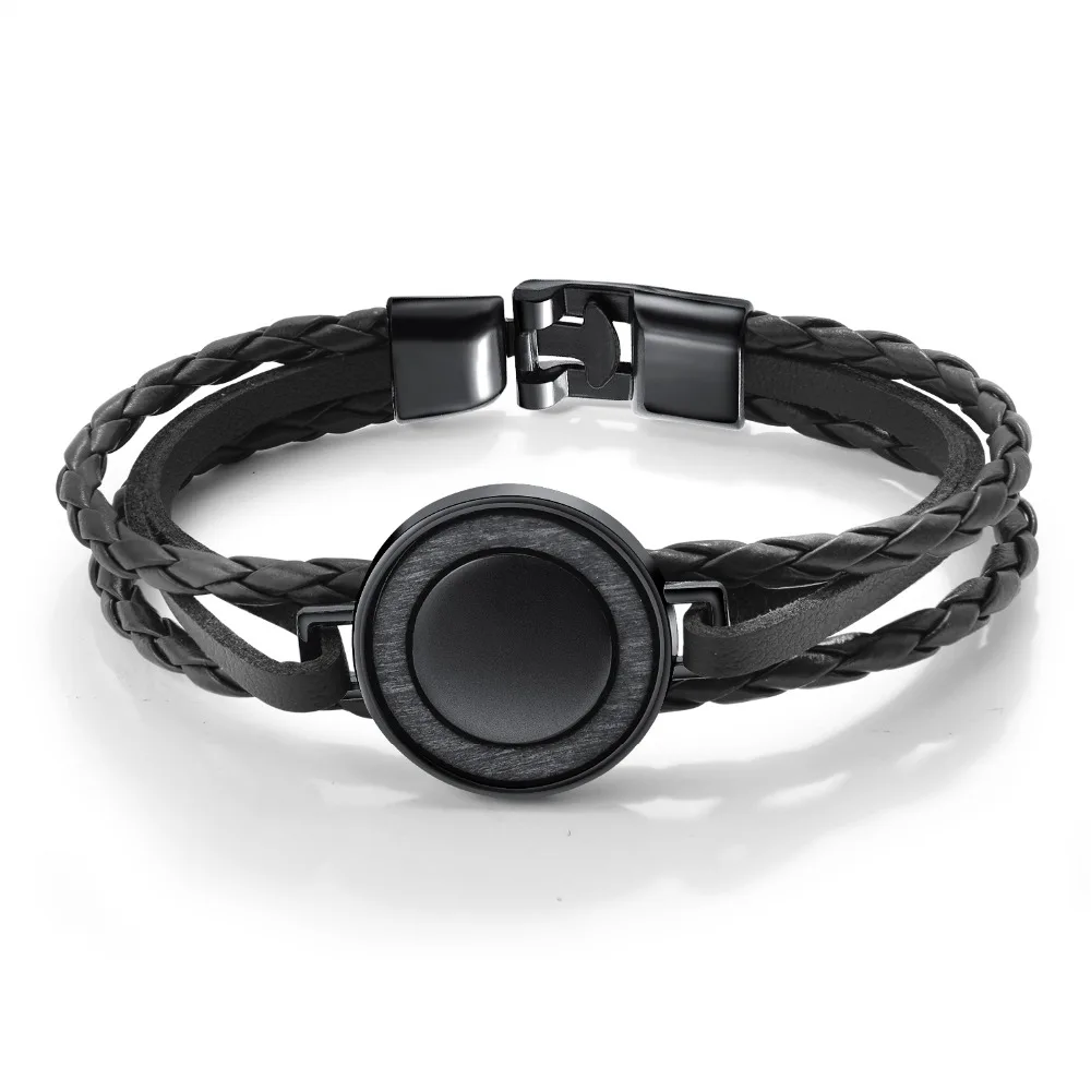 

Fashion Multiple Layers Bracelet For Men Vintage Leather Bracelets & Bangles Male Punk Charm Simple Bangle Jewelry Gifts