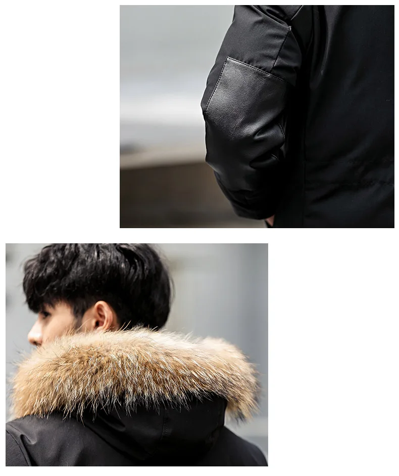 90% утиный пух куртки пальто мужские толстые теплые зимние для 30 мягких пальто мужской пуховик верхняя одежда утка пальто куртки мужские парки 0921B