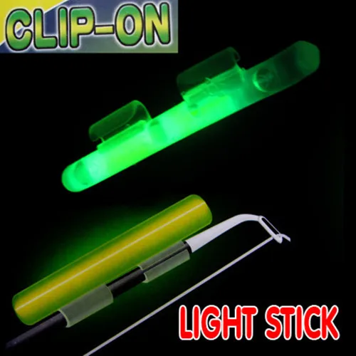 20pcs Fluorescent Fishing Rod Glow Clip on Lights Stick Fishing lights