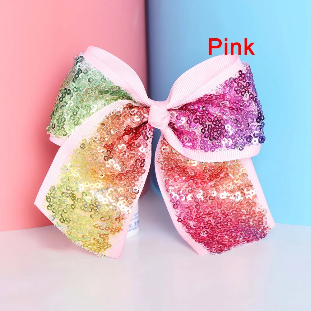 1 шт. большой бантом Девушки заколки атласной лентой hairbands девушка заколка