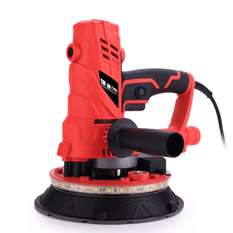 Short Handle Non Dust Wall Sander With LED Dust Absorption Wall Grinding Machine Putty Grinding