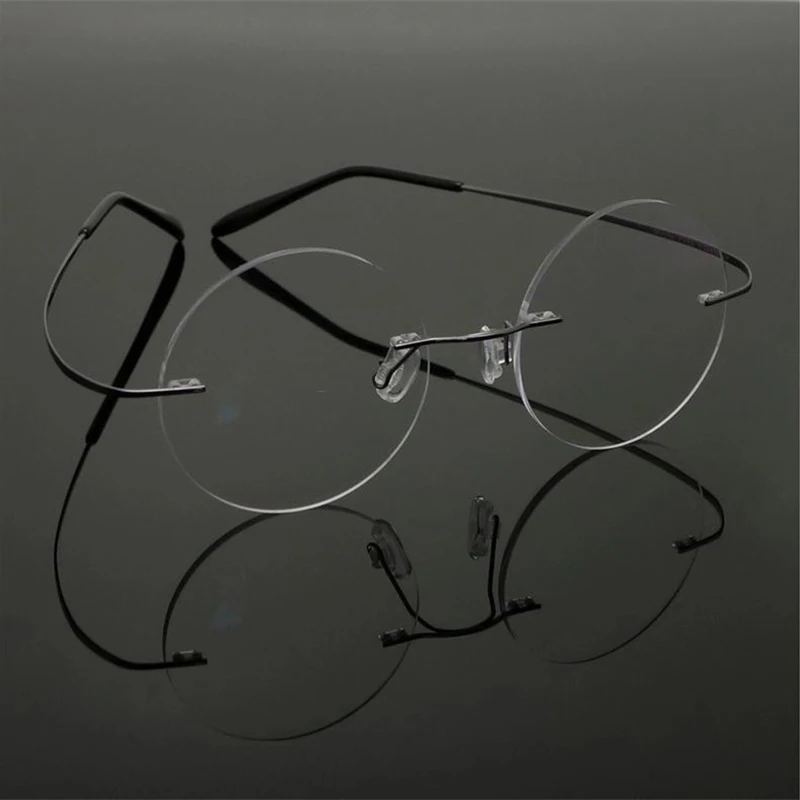 Мужские и женские очки для коррекции миопии без оправы|men eyewear|titanium rimlessmemory titanium |