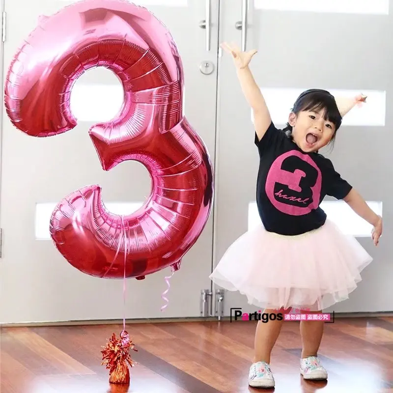 40 дюймовый светодиод Количество воздушных шаров Baby Shower 1st большой гелиевый