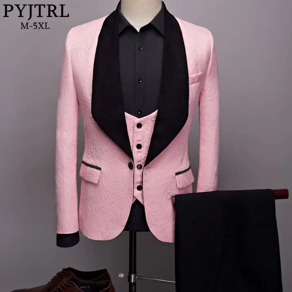 pink and black men's outfit