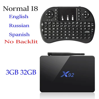 X92 Смарт ТВ коробка Octa Ядро Amlogic S912 5G Wi-Fi 4 K BT4.0 H.265 Декодер каналов кабельного телевидения контейнер под элемент питания 2 ГБ/3 Гб оперативной памяти, 16 Гб встроенной памяти, 32 ГБ Поддержка HDR10 и HLG HDR - Цвет: 3G 32G I8 No backlit