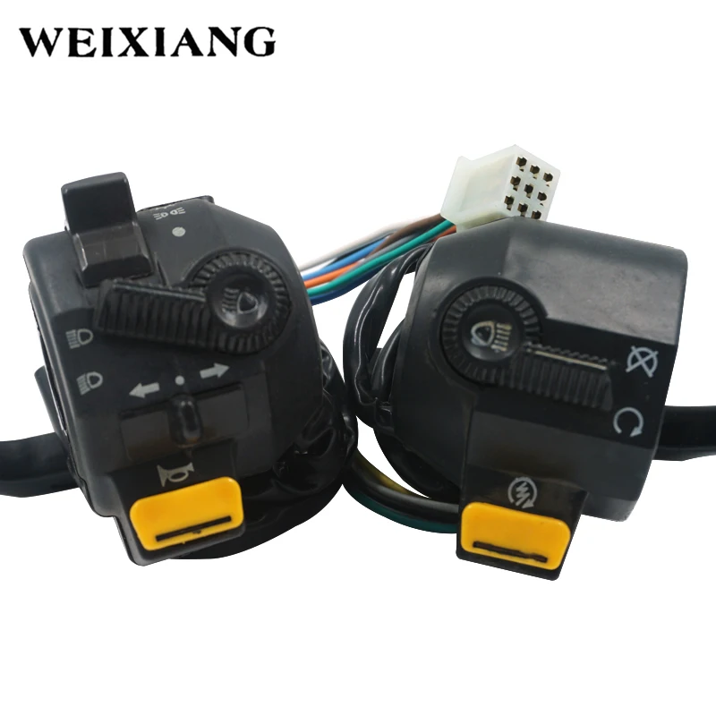 2 шт. Мотоцикл Скутер рожок сигнал поворота Электрический старт руль рычаг управления переключатель для Harley Bobber для Kawasaki